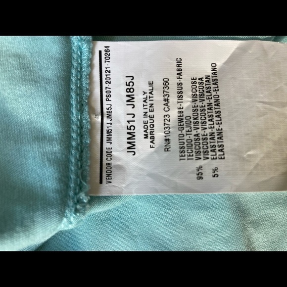 ARMANI Collezioni (SZ 14) light turquoise top . NWT .Made in Italy. - Picture 6 of 10